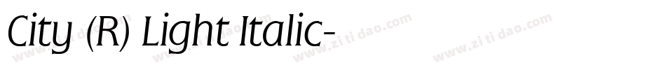 City (R) Light Italic字体转换
